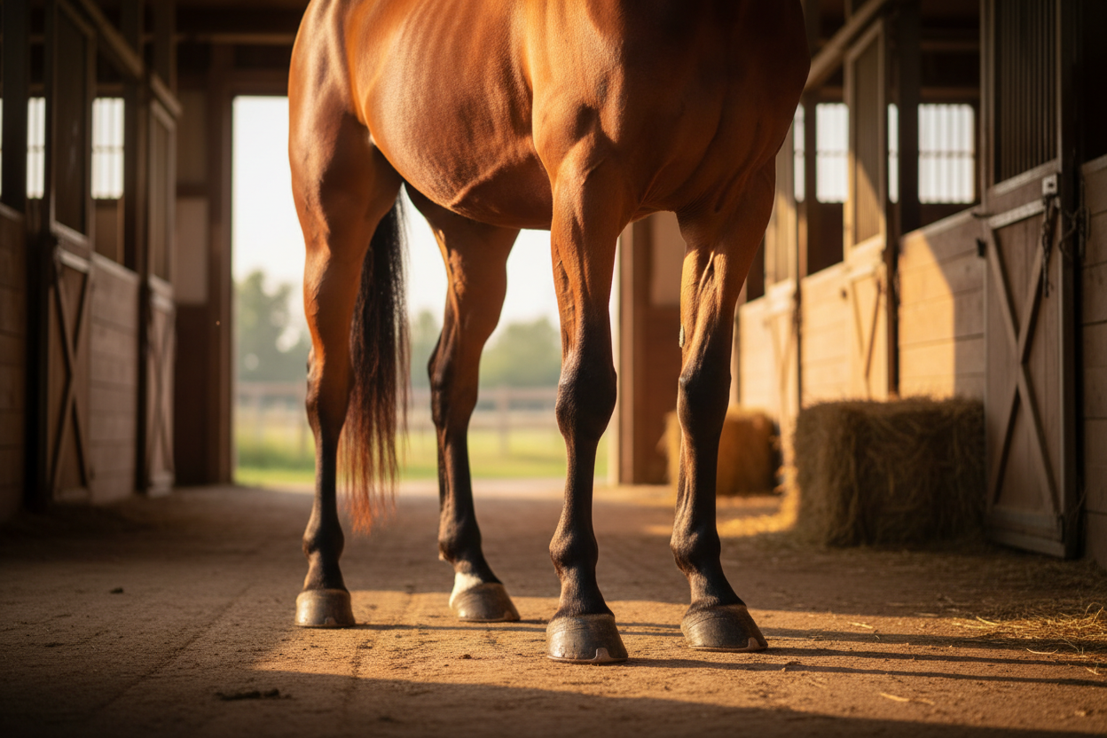 horse with healthy hooves