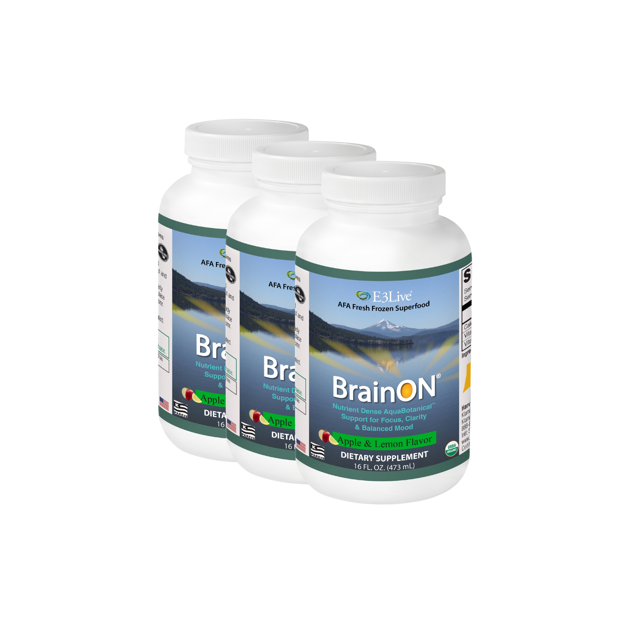 BrainON® Flavored (Apple/Lemon) 16oz/473ml