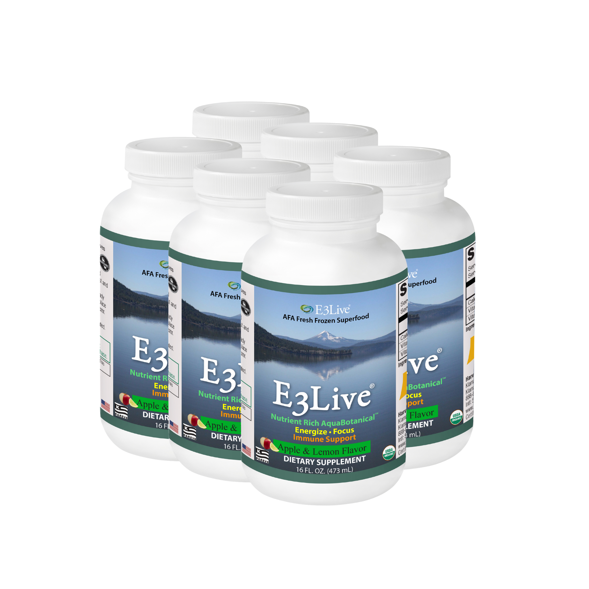 E3Live® Flavored (Apple/Lemon) 16oz/473ml