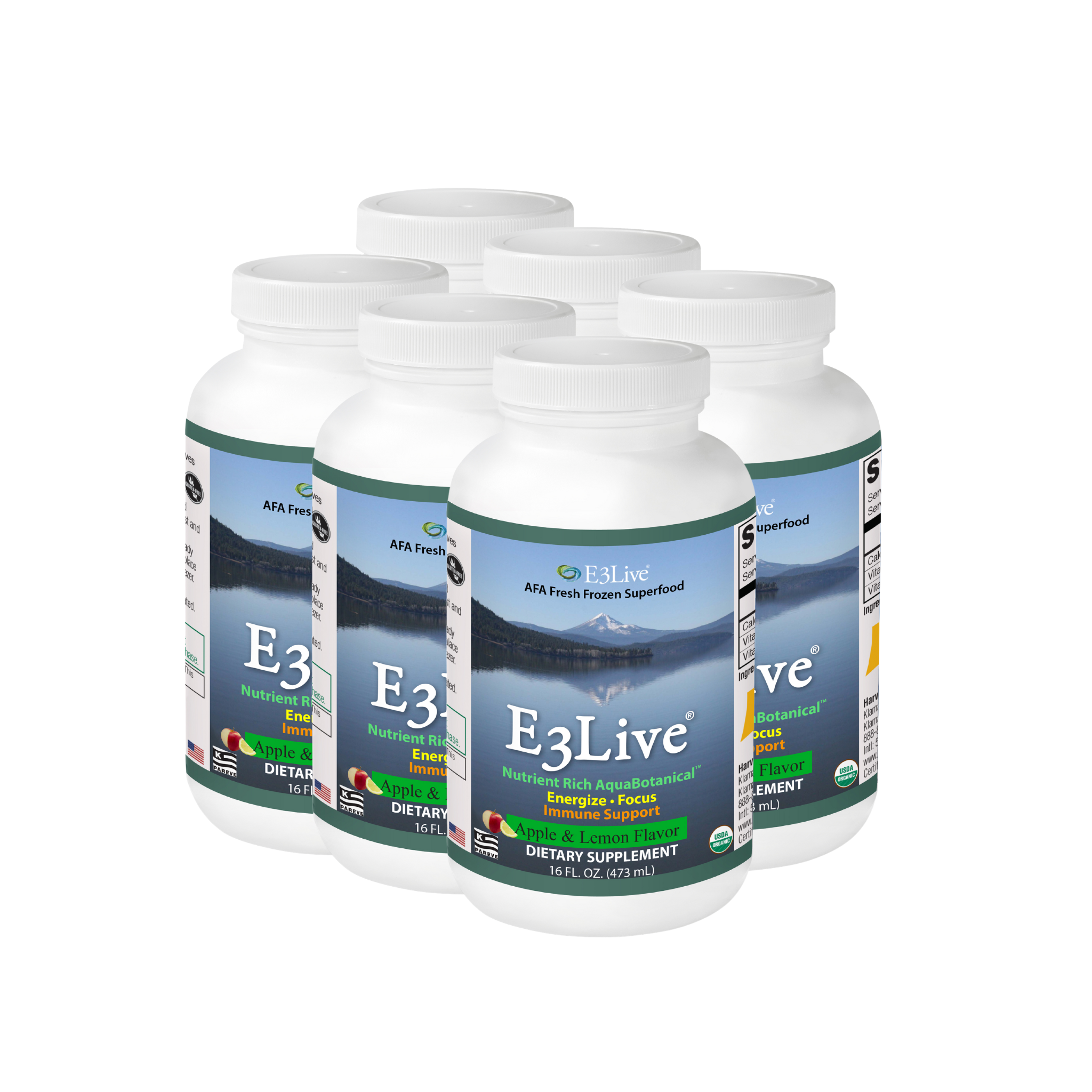 E3Live® Flavored (Apple/Lemon) 16oz/473ml Pack