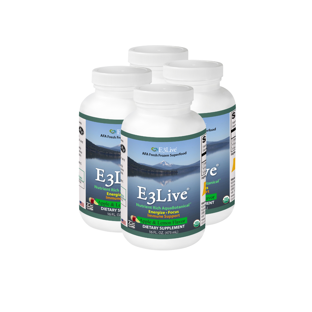 E3Live® Flavored (Apple/Lemon) 16oz/473ml 4 Pack