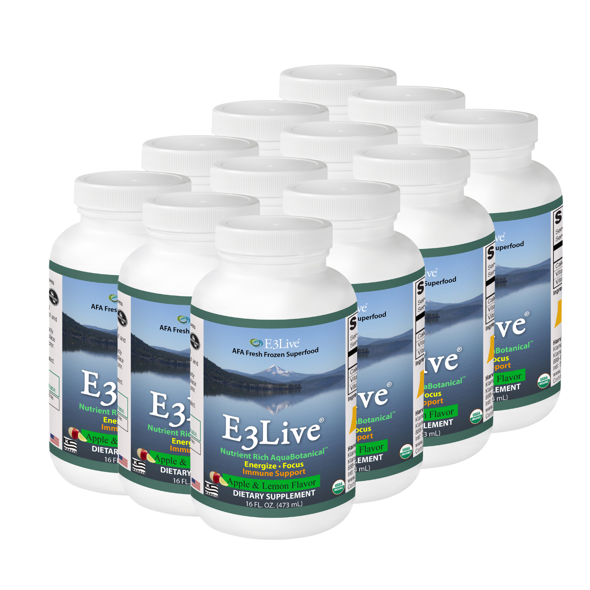 E3Live® Flavored (Apple/Lemon) 16oz/473ml