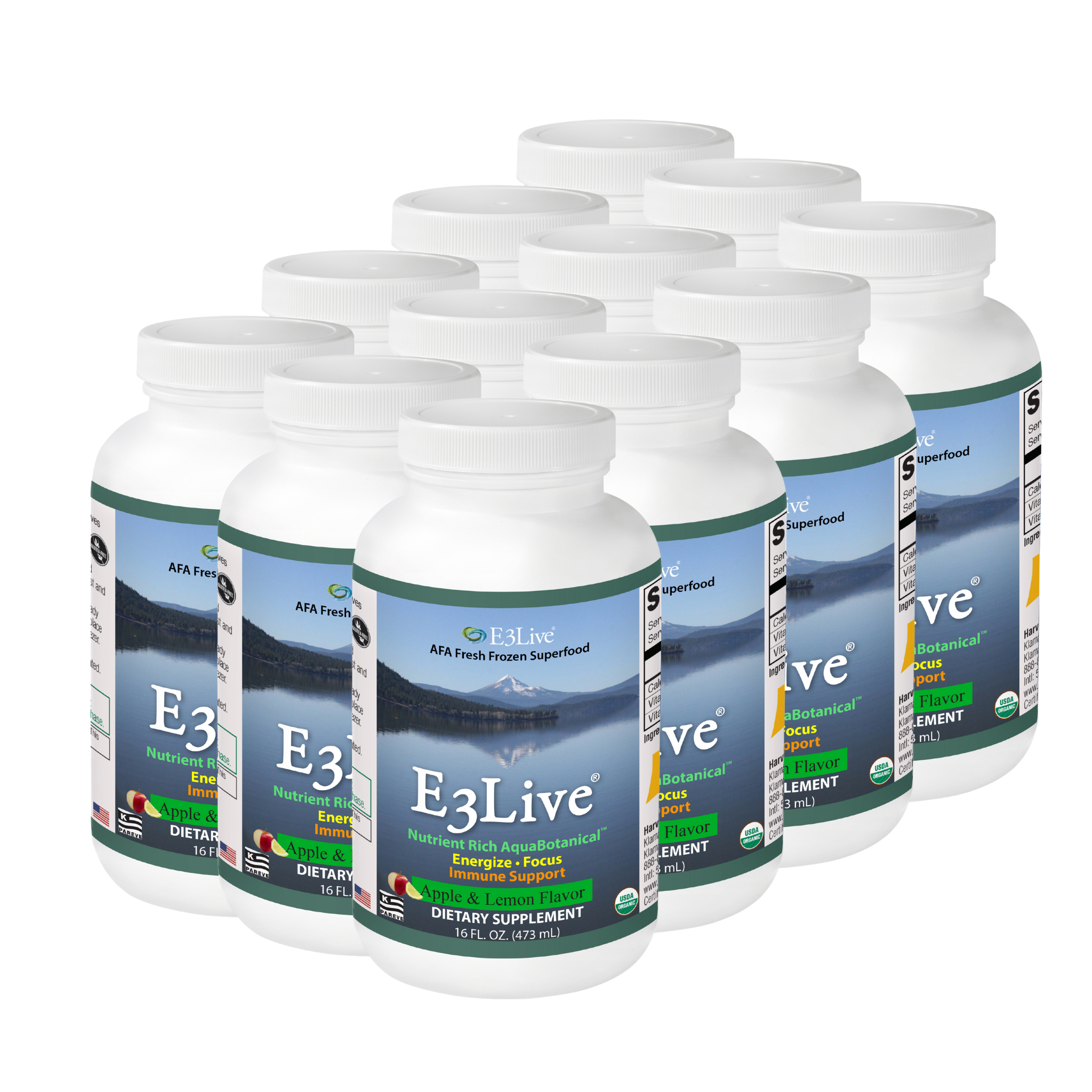 E3Live® Flavored (Apple/Lemon) 16oz/473ml Pack