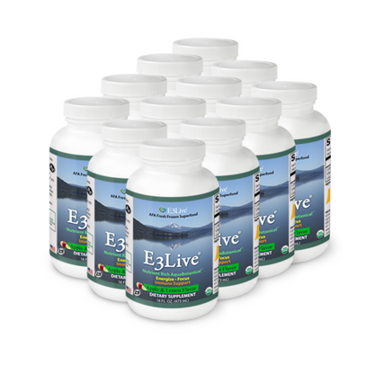 E3Live Flavored Apple and Lemon 12-pack of 16oz fresh-frozen bottles 