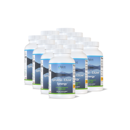 Spirulina + E3Live Synergy 8oz - 4, 6, and 12 Packs