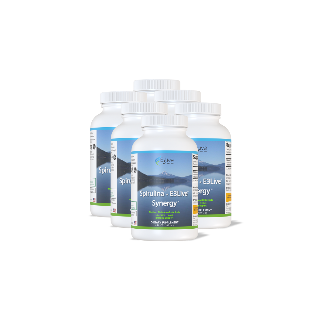 Spirulina + E3Live Synergy 8oz - 4, 6, and 12 Packs
