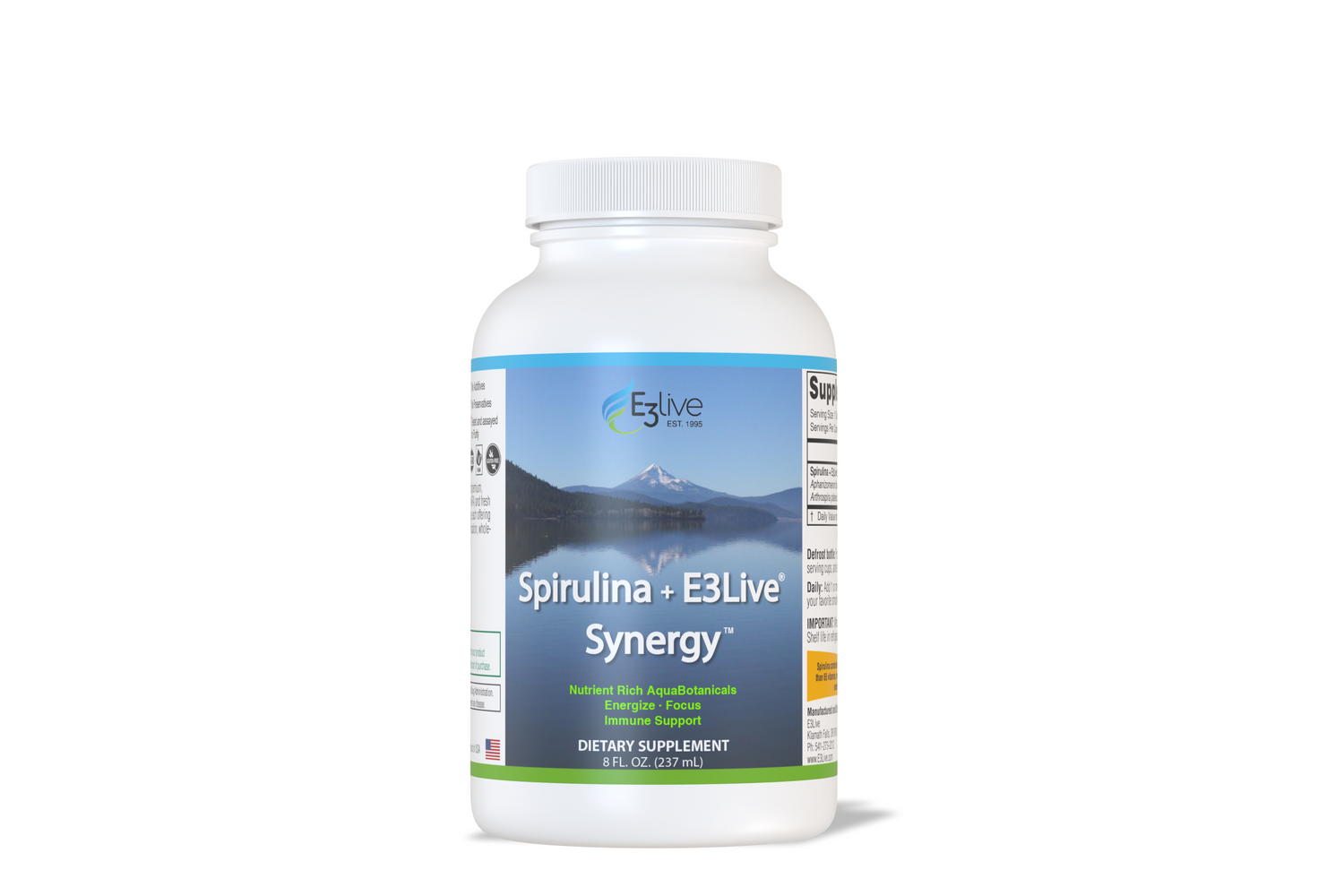 Spirulina + E3Live Synergy 8oz/237ml
